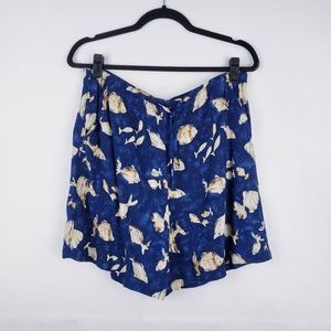 Weekend Traffic Vintage Mens Fish Print Shorts Pockets Stretch Size m